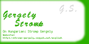 gergely stromp business card